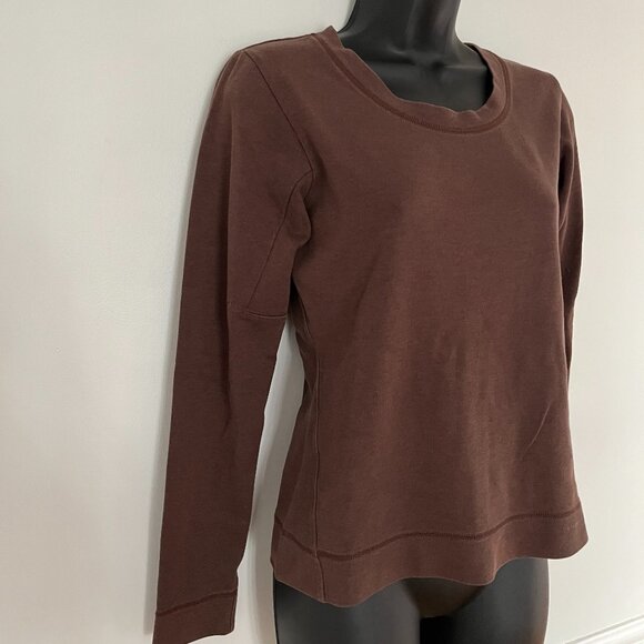 Patagonia Chocolate Brown Organic Cotton Crewneck Sweater, Size Small - Picture 2 of 7